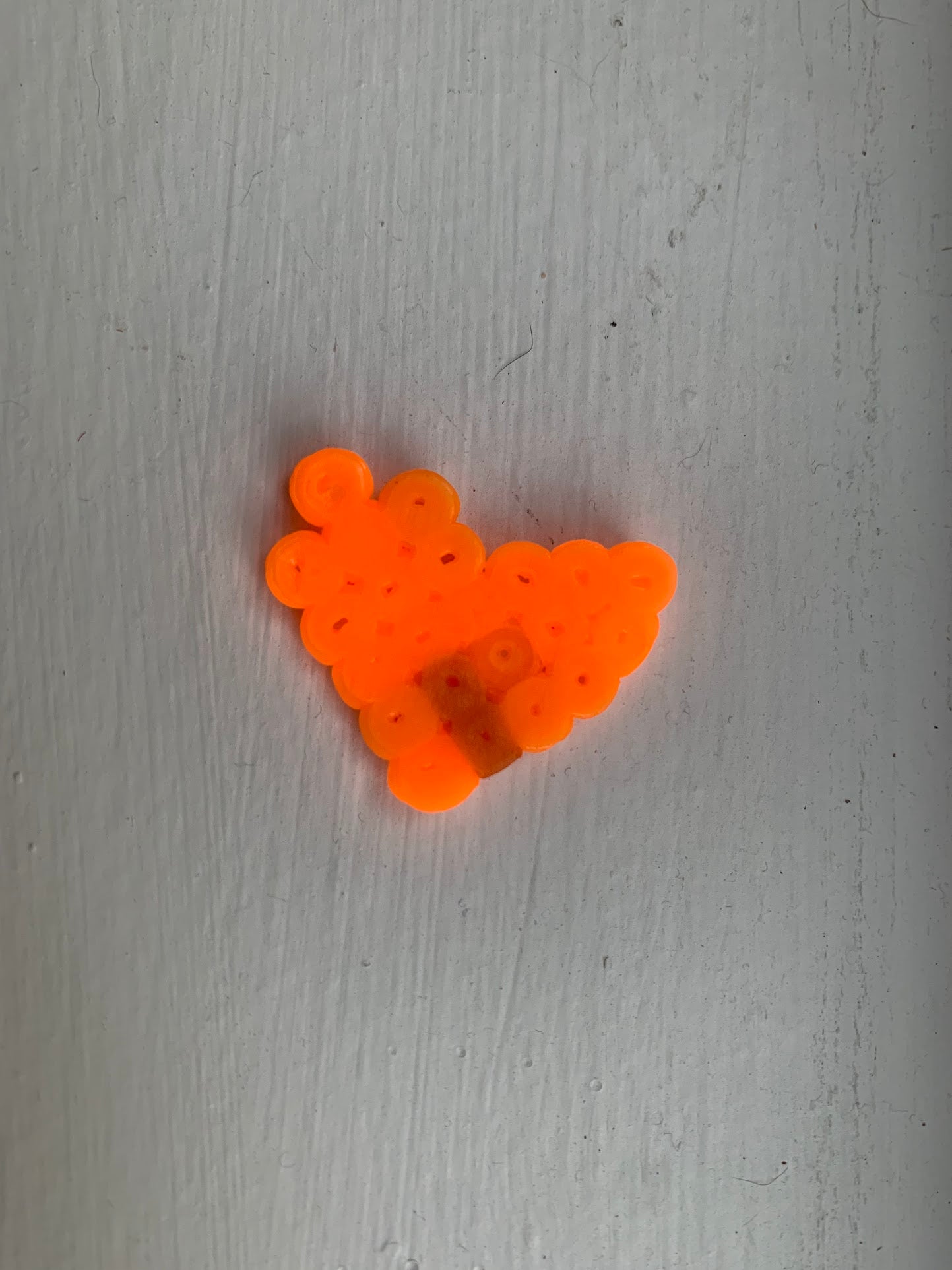 Orange Heart Fuse Bead